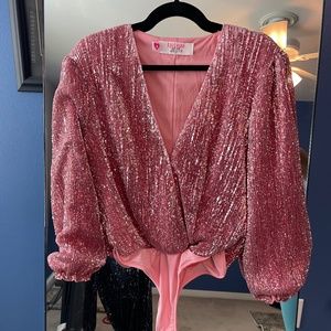 Sequined bodysuit